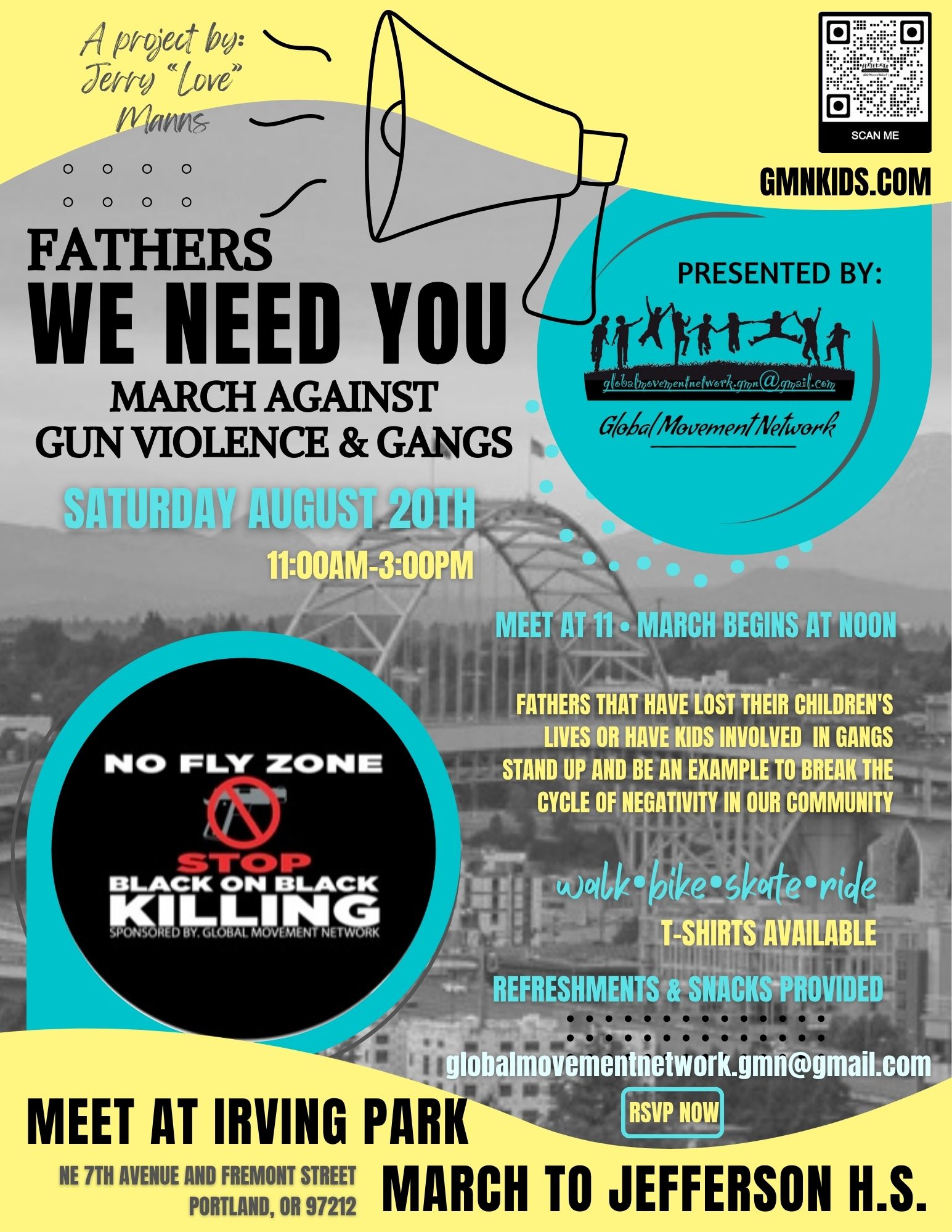 Fathers We Need You March Against Gun Violence and Gangs flyer